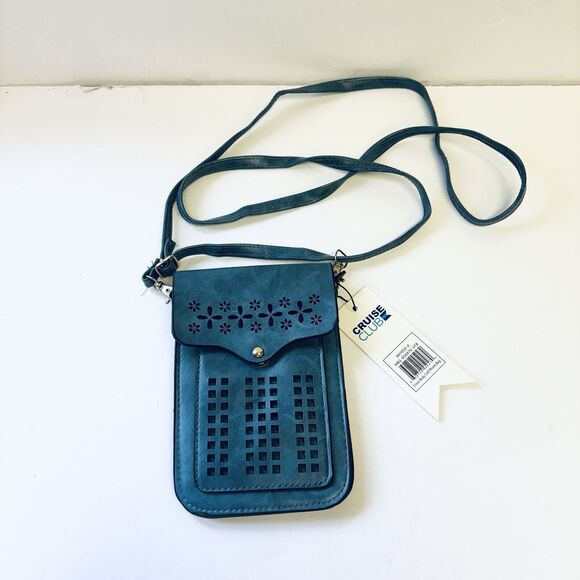 Cruise Club Teal Crossbody Cell Phone Bag Touch Screen Plus Additional Slots NEW - Picture 1 of 9